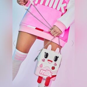 tokidoki Pink and White Crossbody MILK Bag